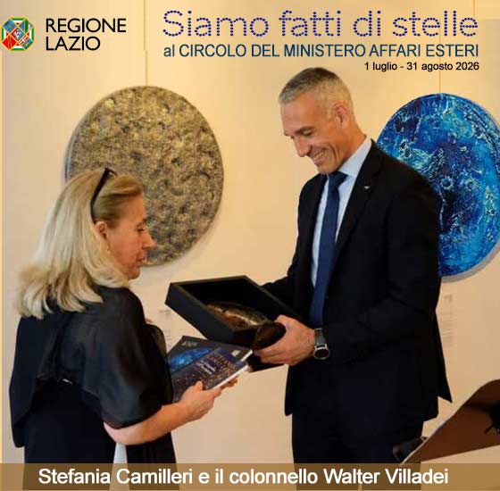 Stefania Camilleri premia l'astronauta col. Walter Villadei